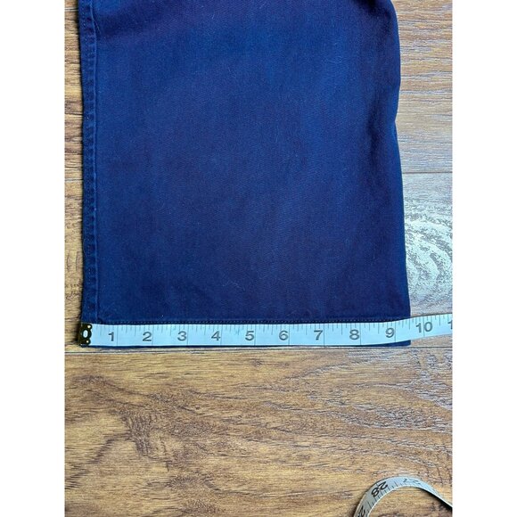 J. Crew 100% Cotton Navy Wide Leg Cropped Sailor Pant, Size 6 side zipper - Picture 9 of 12